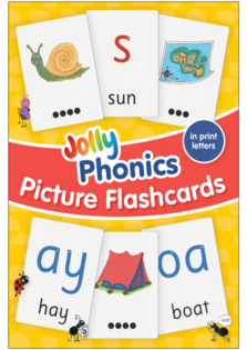 Jolly Phonics Picture Flash Cards (In Print Letters)